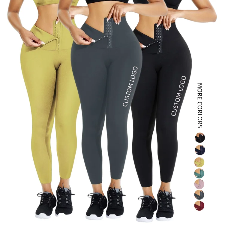 

2021Tummy Trimmer High Waist Trainer Women Fitness Tights Belly Control Panties Plus size Shapewear Waist Trainer Leggings, As shown;custom is ok.