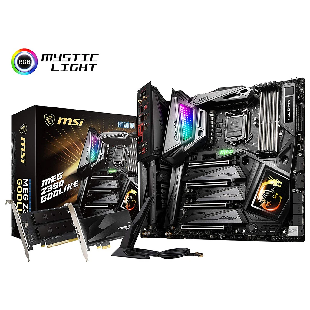 MEG MSI MEG Z390 GODLIKE Gaming Motherboard - LGA1151, DDR4, M.2, USB