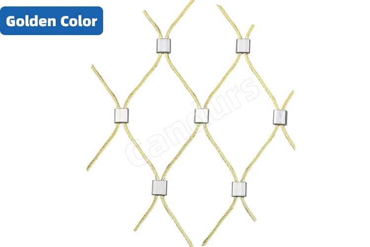 White Golden Bronze Black Red Green Stainless Steel Cable Mesh