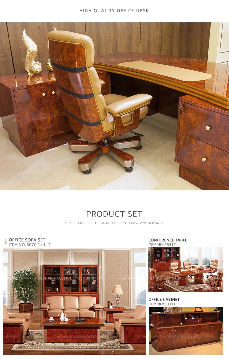 foshan haosen 6831 office table /desk design office project customize