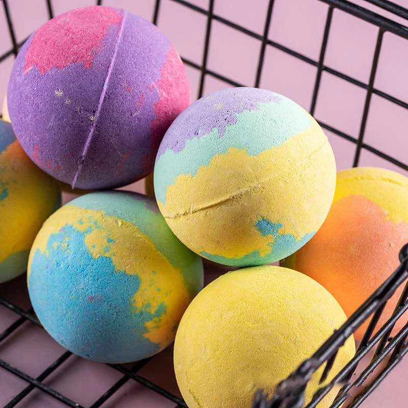 Natural Bath Bomb Gift Set Handmade Bubble Bathbombs For Women Kids
