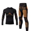 Mens customized warm stretchable seamless sports ski base layer Suit for Outdoor skiing