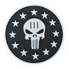Military Tactical Army Airsoft Three Percenter Punisher Skull PVC Rubber Patch 3D with Hook and Loop Morale Patch