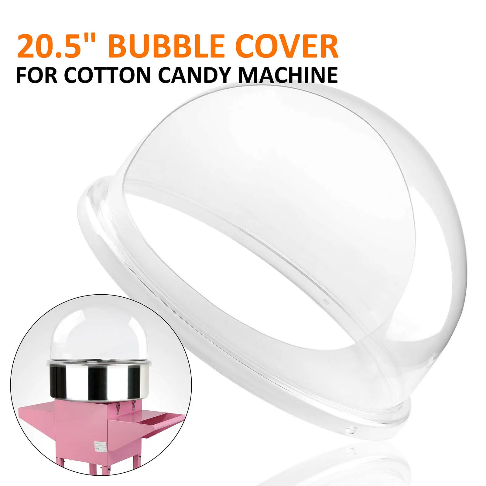 Cotton Candy Floss Machine Cover 20.5" Dome Clear Durable Polyester 