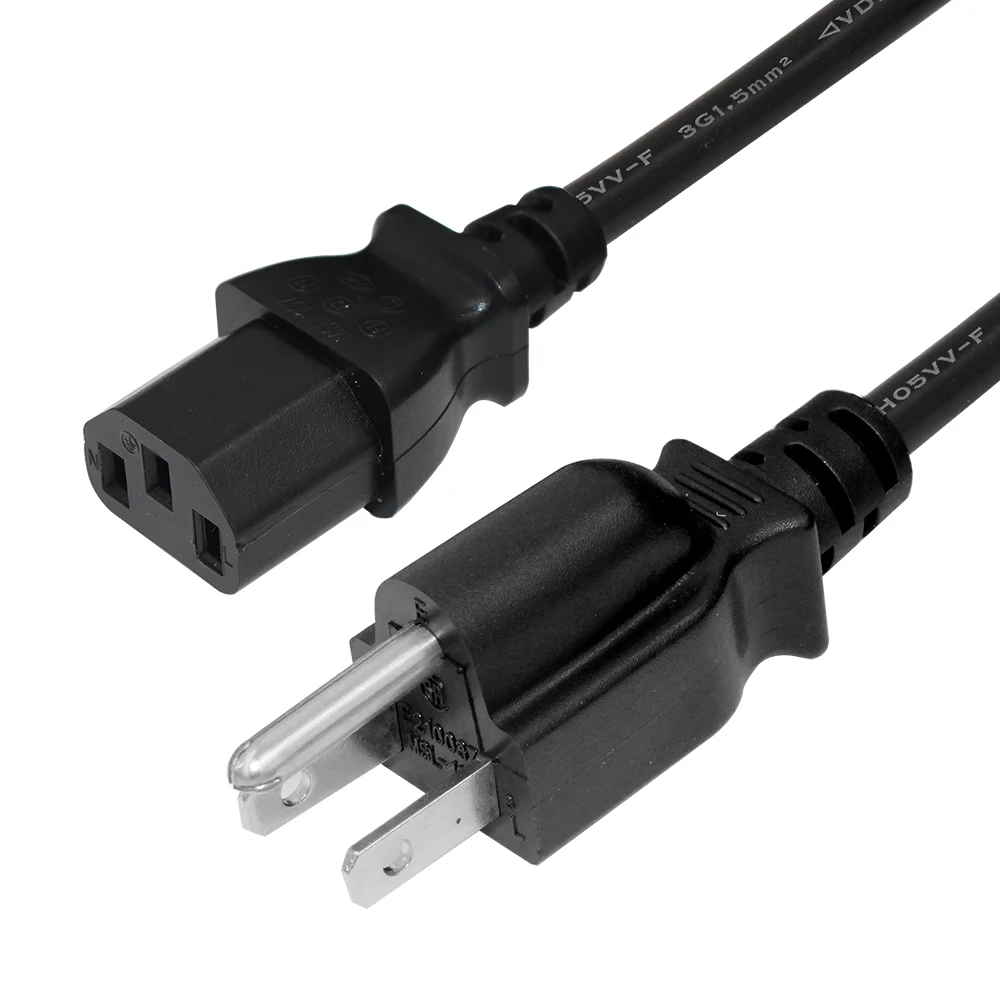 16 Awg Heavy Duty 3 Prong Monitor Power Cord (pc Power Cord/computer ...