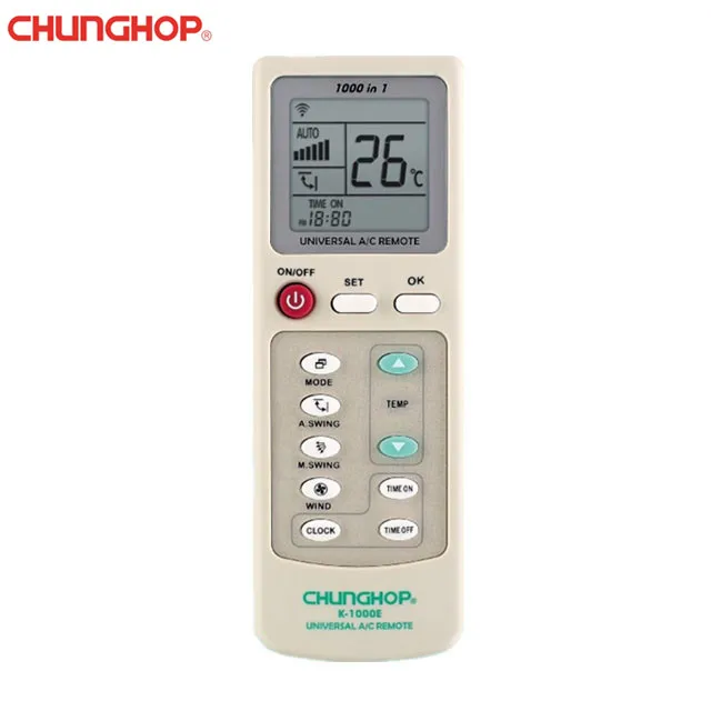 Chunghop K-1000e Ac Universal Remote Control Display Control For Air ...