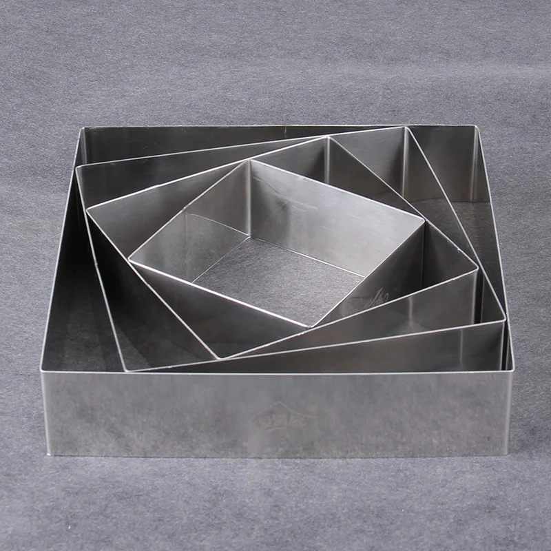 Stainless Steel Square Cake Mold/pastry Ring Mousse Ring For Baking