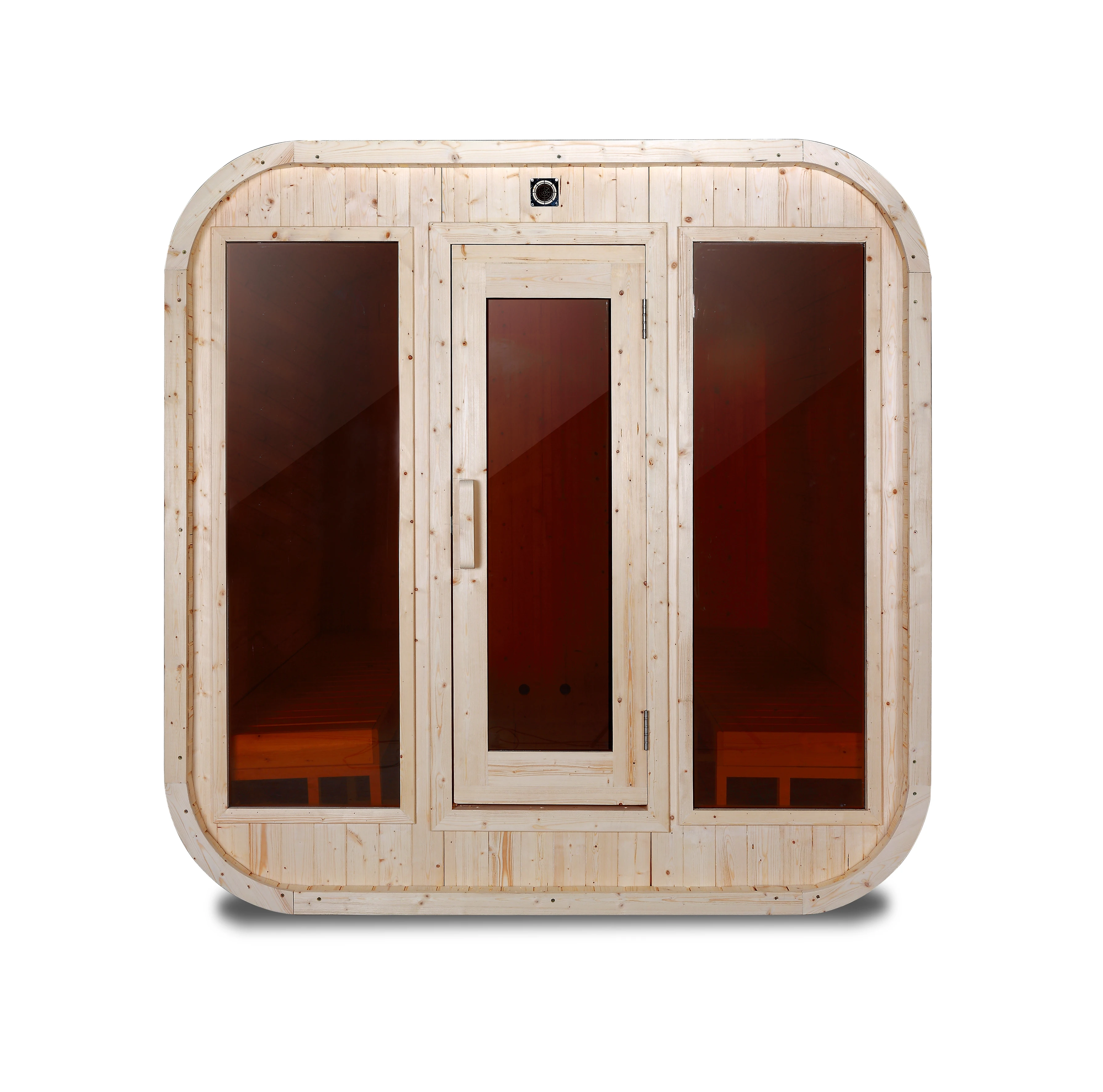 Traditional Square Keya Saunas With Cast Red Cedar Spruce Wood Burning ...