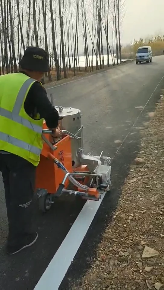 Handpush Thermoplastic Road Line Marking Paint Machine Fhx36 Buy Thermoplastic Road Marking