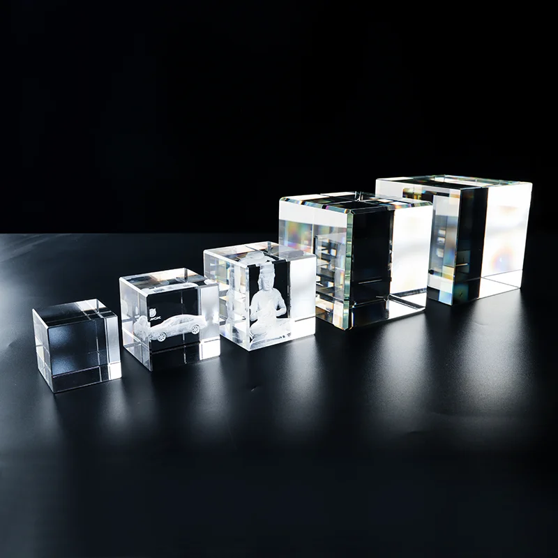 product factory produced k9 crystal cube various for laser engrave paperweight  various 50mm  60mm 80mm-5