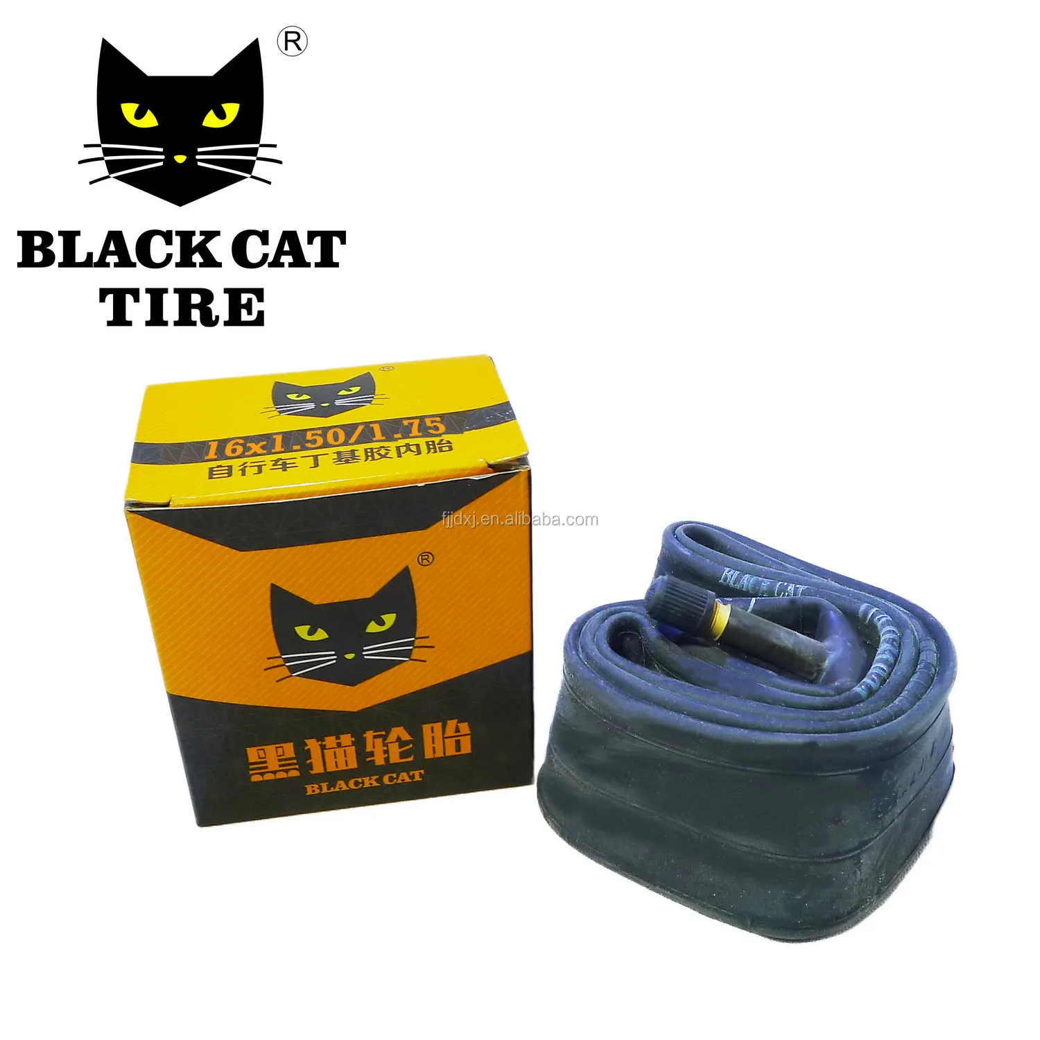 Black Cat Bicycle Tube 16x1.50/1.75 For Folding Bike Tire Inner Tube