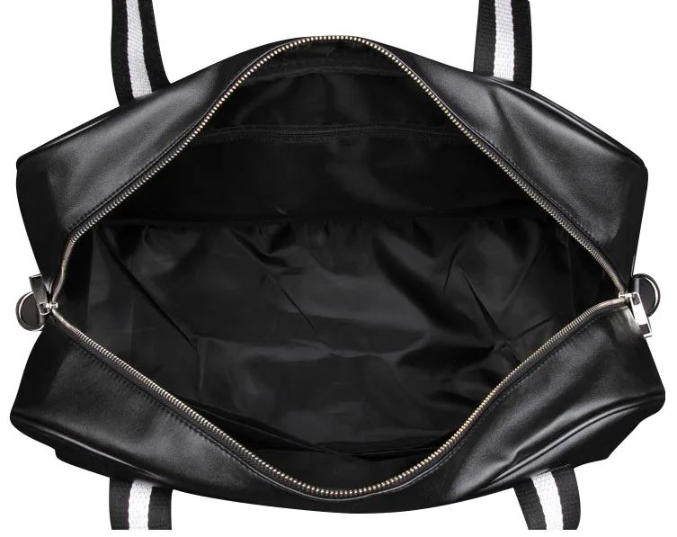 智能大容量定制黑色皮包周末男士商务组织者旅行行李袋