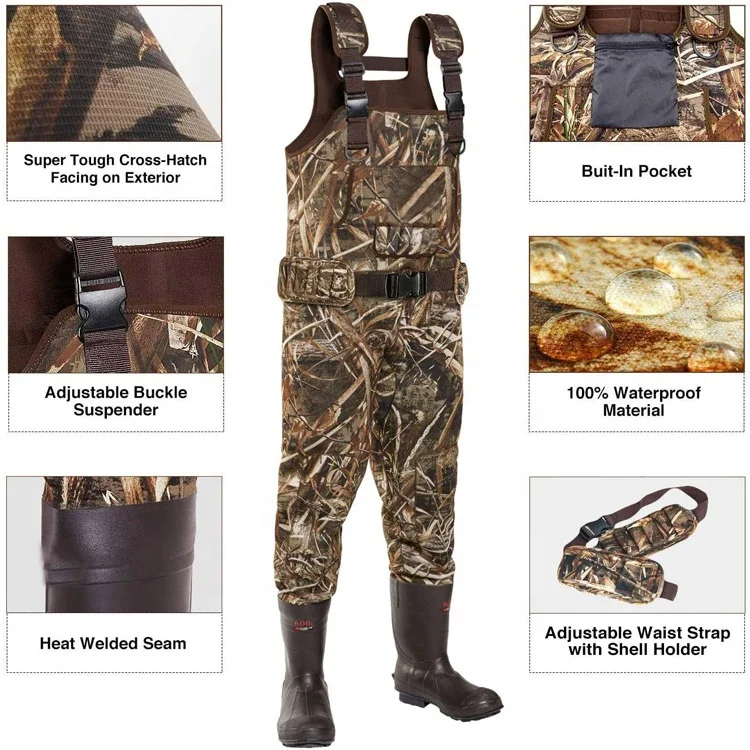 High Quality Waterproof Fishing Waders Chest Waders With Boots Mesh