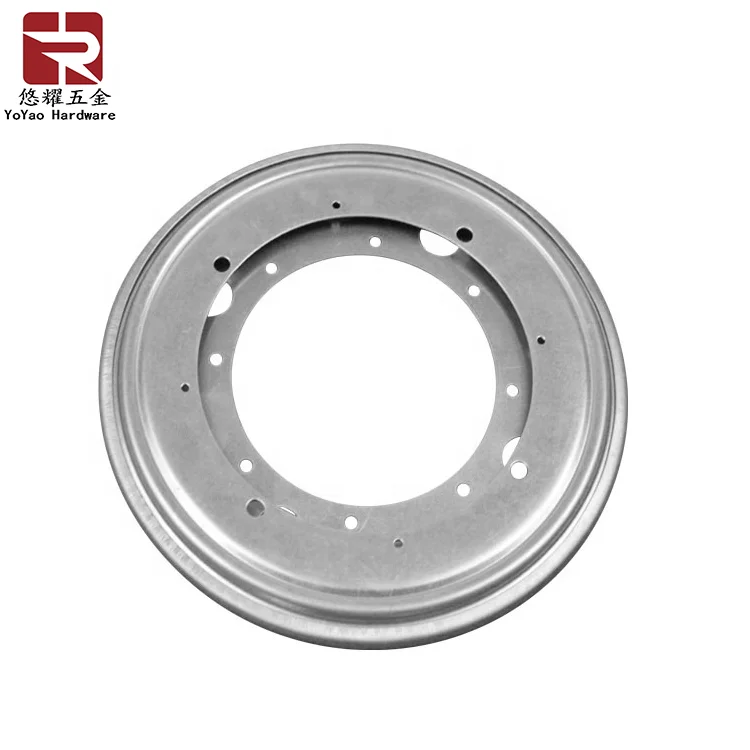 7 inch Zinc Plating Round Shape Iron Turntable Lazy Susan for Glass Dining Table