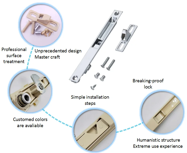 Hot Sale China Factory Hardware Aluminum Siding Safety Window Door Lock
