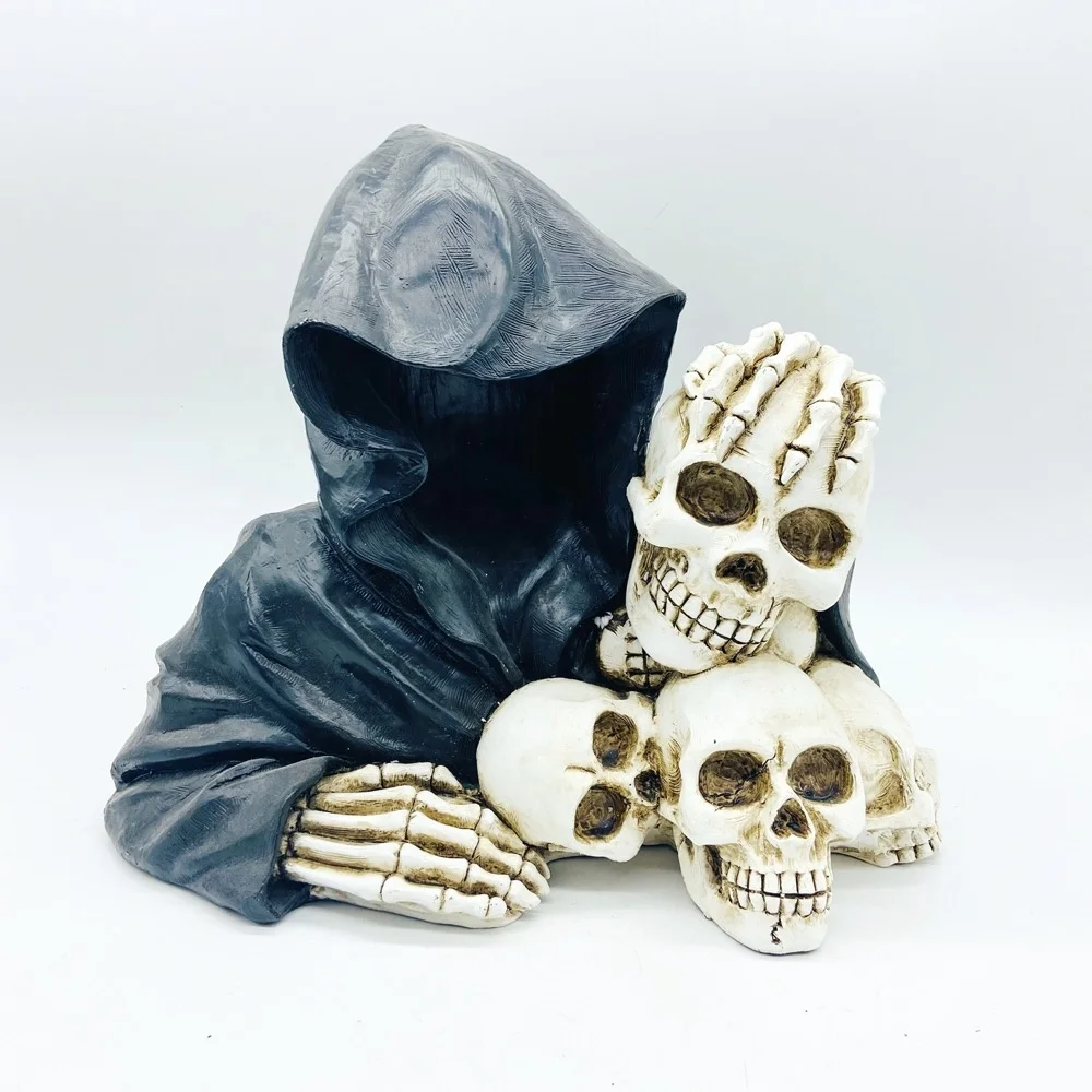 
Resin dark ghost/zombie/wraith skulls skeleton Scary Horror Props Decor Halloween Haunted Home/house party Decoration 