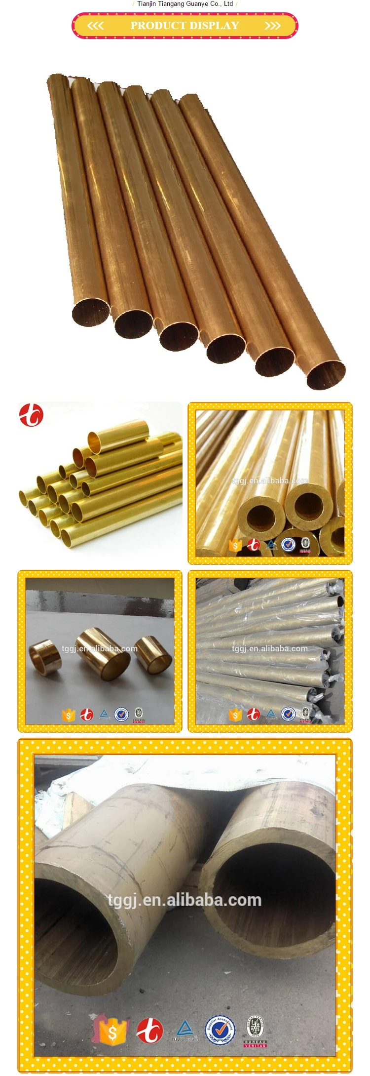 ASTM polished Admiralty Brass Tube / Brass Pipe, View mirror polished brass tube, Product