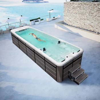 large size rectangle jet whirlpool above ground pool china, View above ...