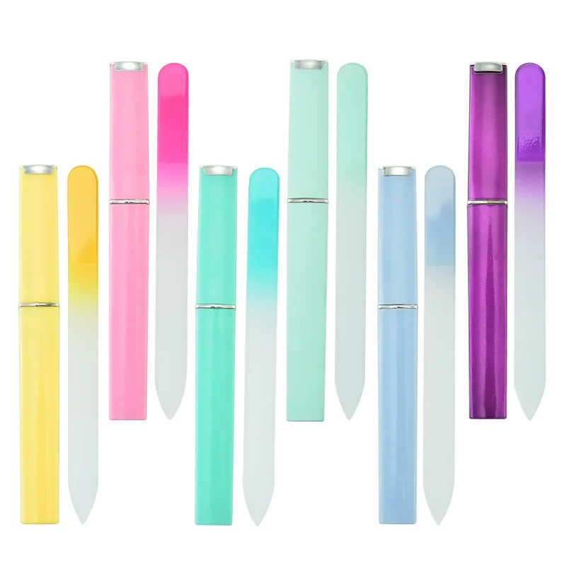 product professional factory beauty tool glass nail file glass portable nail file with case-3