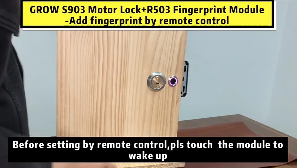 Grow S903 Electric Motor Lock With Fingerprint Key Remote Control Power