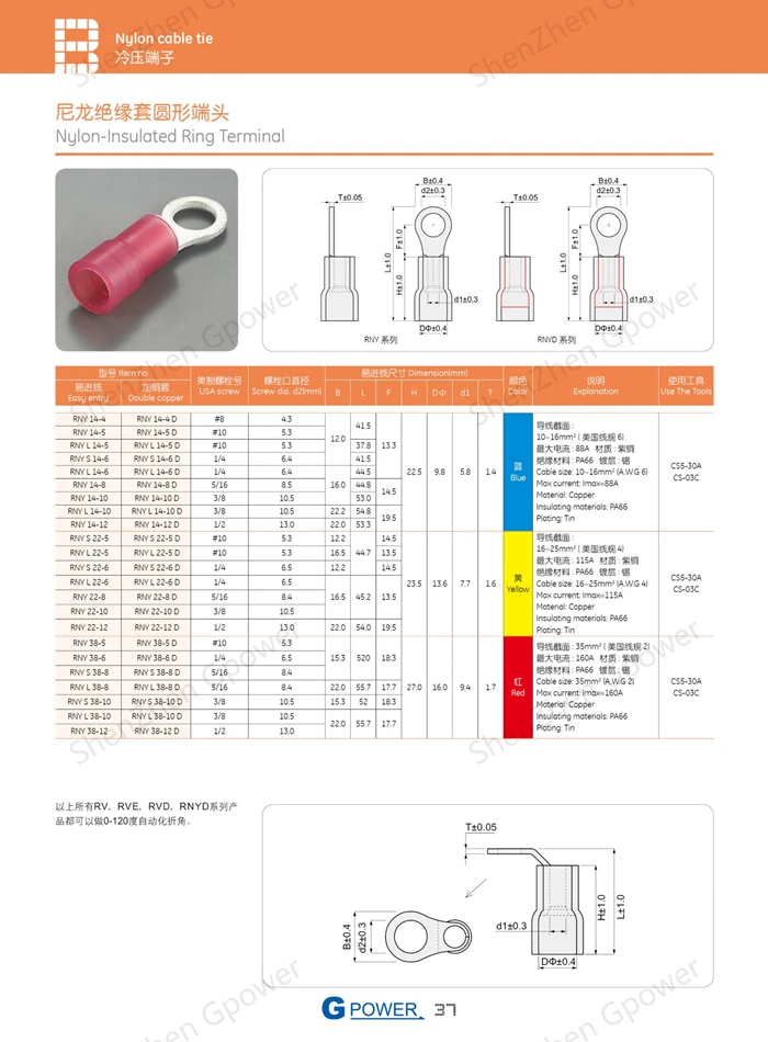 China Terminales Manufacturer Electrical Cable Lugs Wire Termination ...