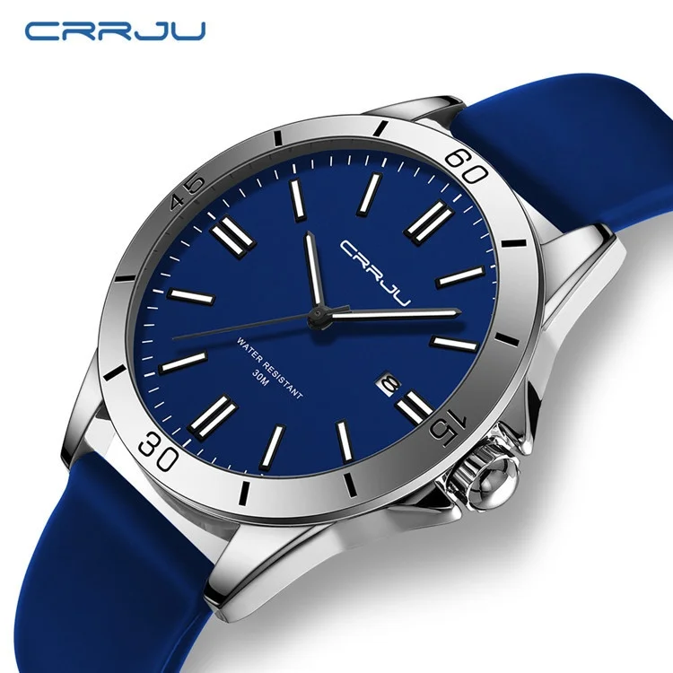 Crrju New 5025 Men's & Ladies' Waterproof Watch with Stainless Steel Band Casual Business Luxury Dial Waterproof Luxury Fashion