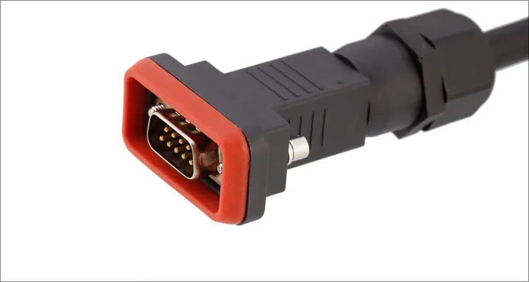 aisg connector d-sub 9pin female waterproof header serial rs232