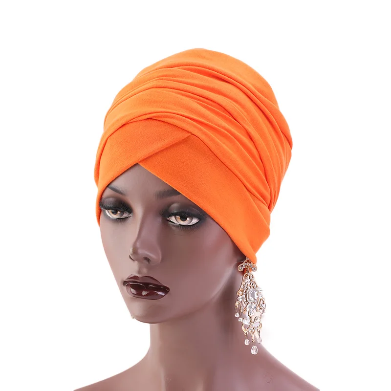 Wholesale Multi Usages Headscarf African Long Head Wrap Plain Solid