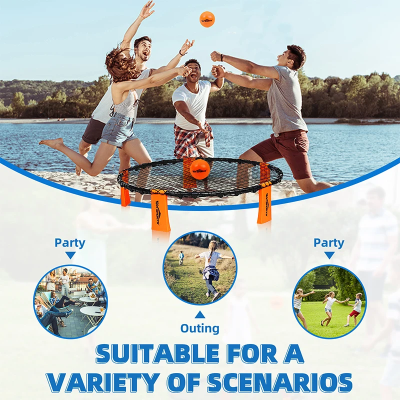 Outdoor Sports Beach Ball Game Volleyball Spike Game Set For Teens