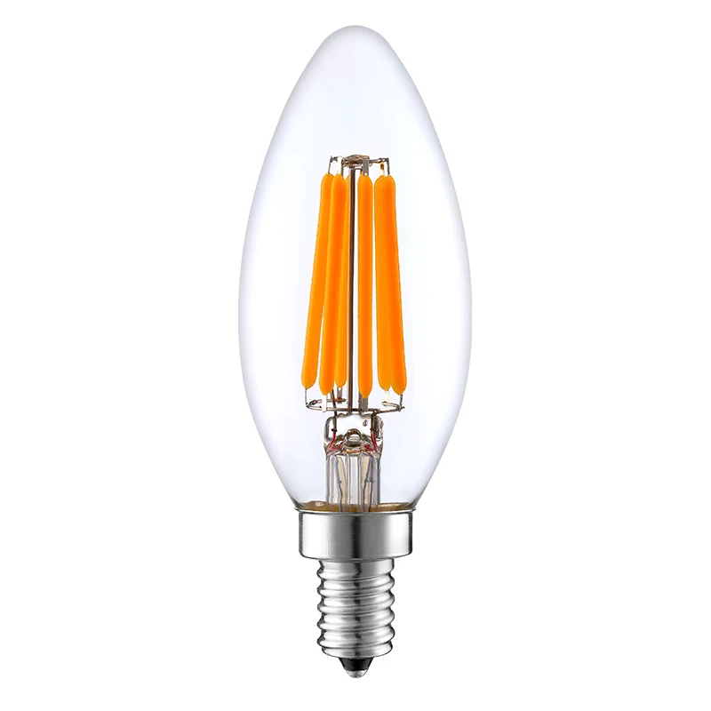 Worbest E12 Candelabra LED Bulbs Dimmable 2700K Daylight 6W Type  Light Bulb for Chandelier,Winshine C35 Ceiling Fan Light Bulb