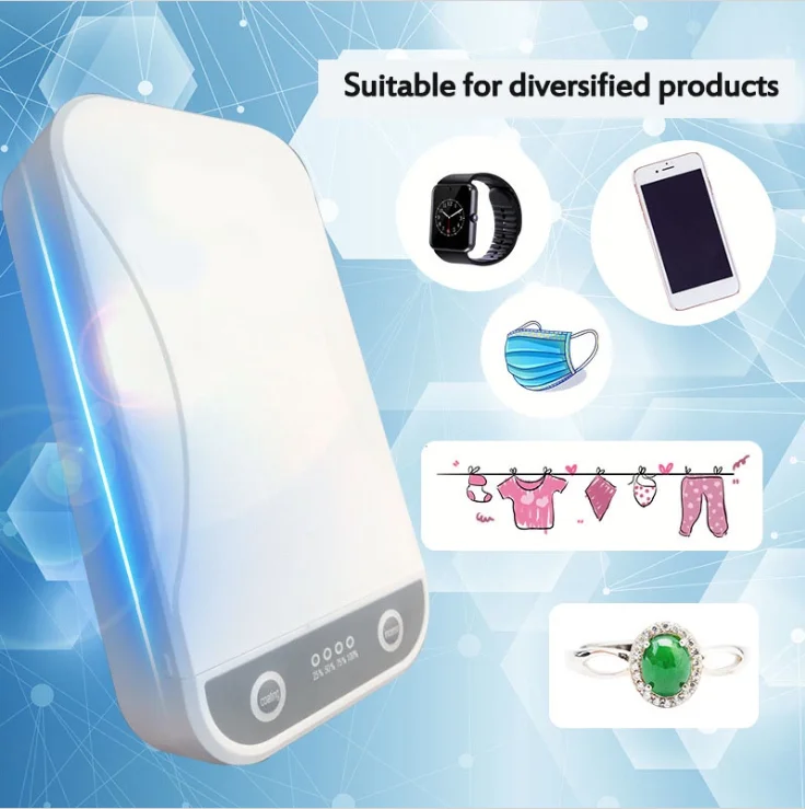 99% face mask mobile phone portable disinfection light uv sanitizer sterilizer box with wireless charger - ANKUX.COM