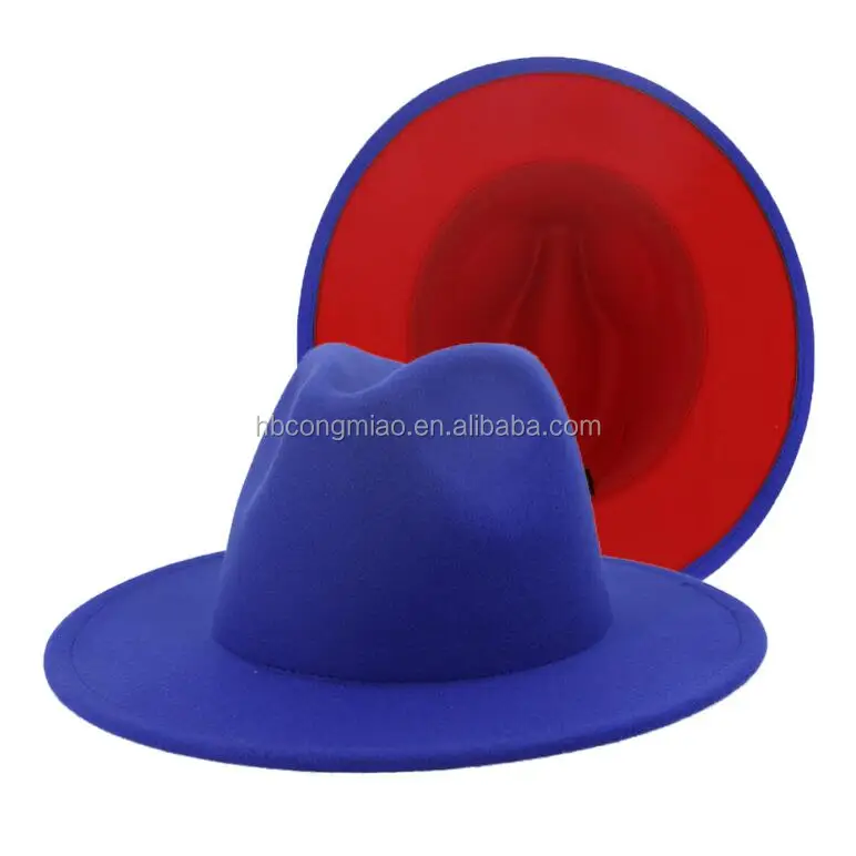 red felt fedora hat