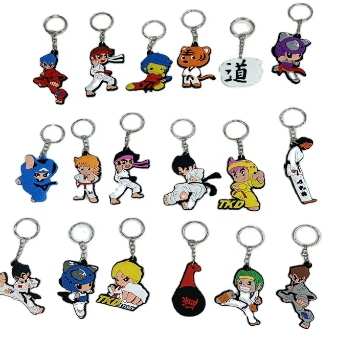 Very Cheap Rubber Taekwondo Keychains,Taekwondo Accessary Buy Custom