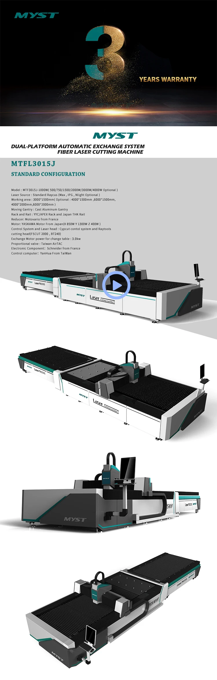 6% Discount cnc metal laser cutting machinery 2000w for thick plates