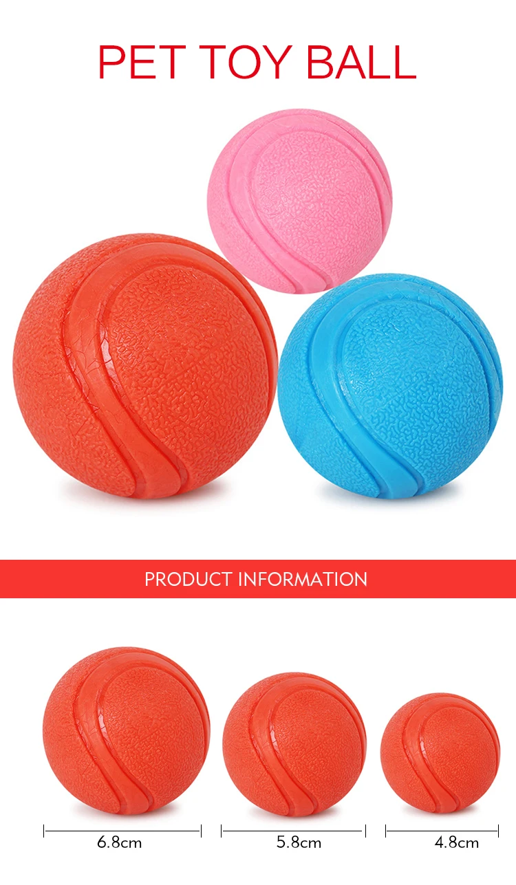 solid rubber dog ball