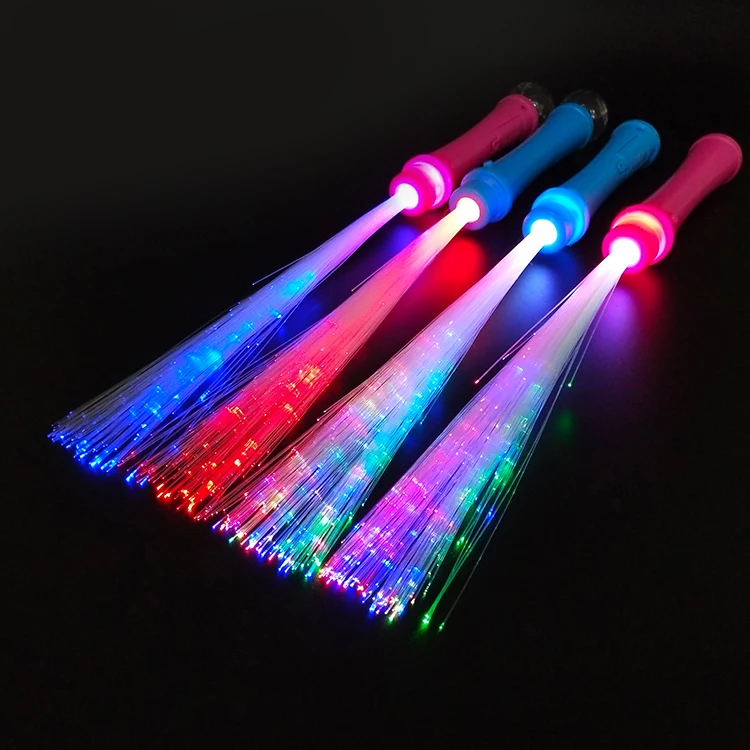 Best Quality Light Up Glowing Optical Fiber Sticks Light Up Stick Optical Fiber Led Party Wand