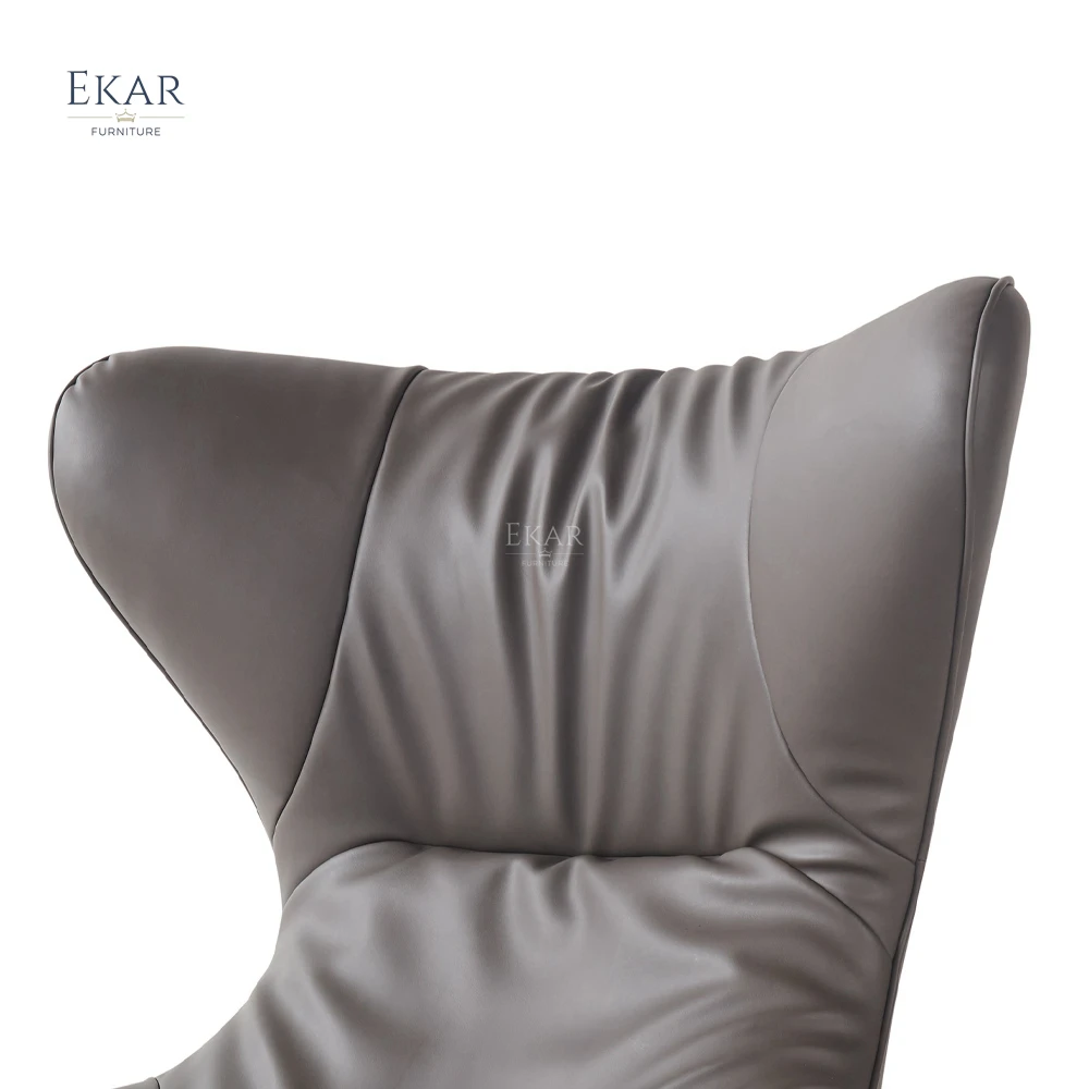 product ekar furniture leather comfortable leisure chair modern furniture living room chair-62