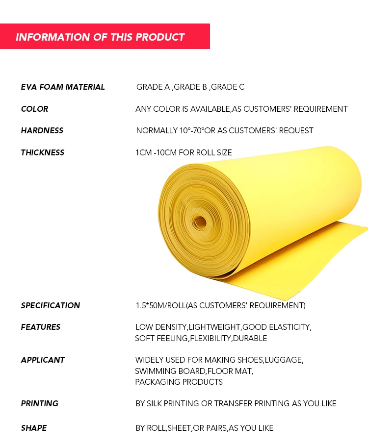 Wholesale Eva Foam Sheet 8mm High Density Eva Foam Roll 20mm Eva Mat