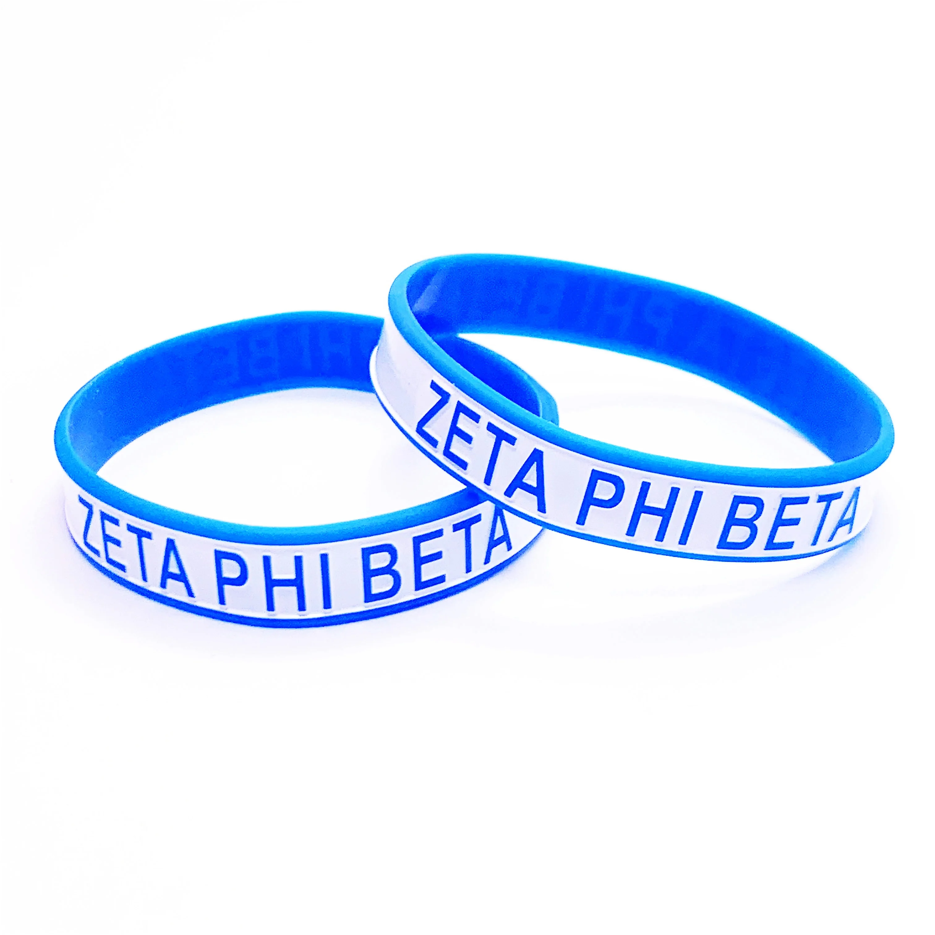 Royal Blue Greek Sorority Wristband / Zeta Phi Beta Bracelet Silicone ...