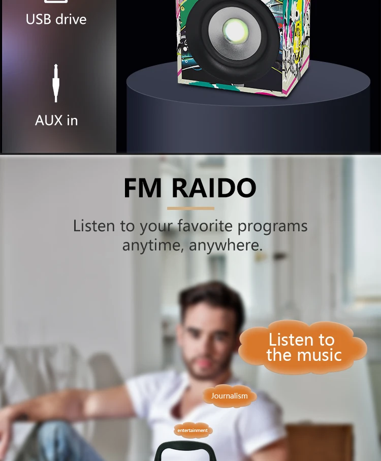 karaoke subwoofer mini portable dj bluetooth speaker bluetooth sound box wireless speaker home theatre system - ANKUX.COM