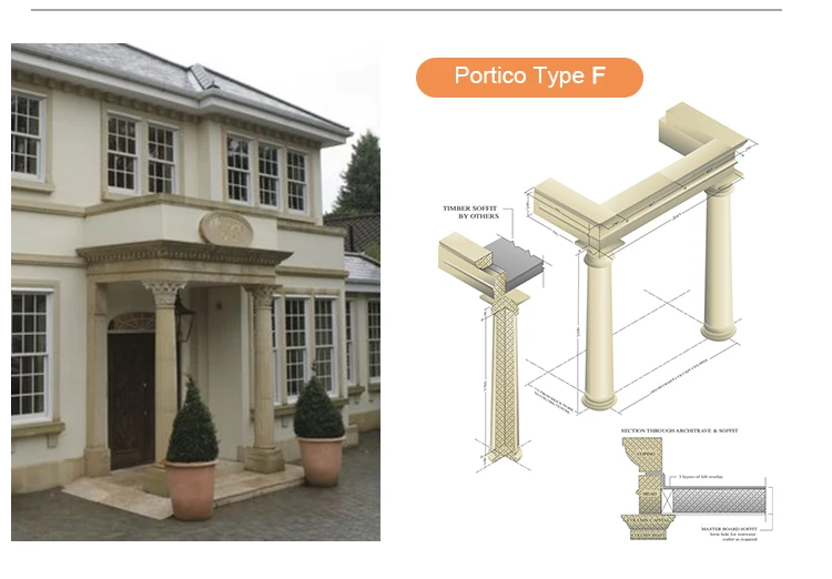 Classic Architectural Element Stone Columns Natural Marble Stone ...