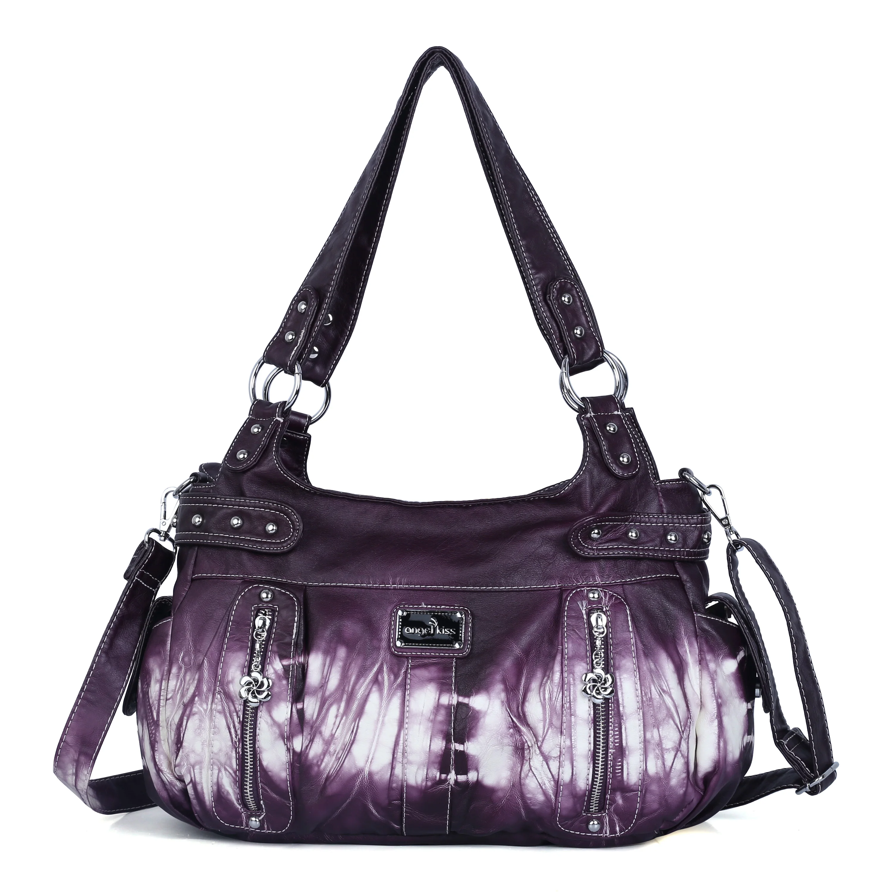 Angel Kiss Women Vintage Tie-dye Printed Handbag Lady Roomy Fancy Purse ...