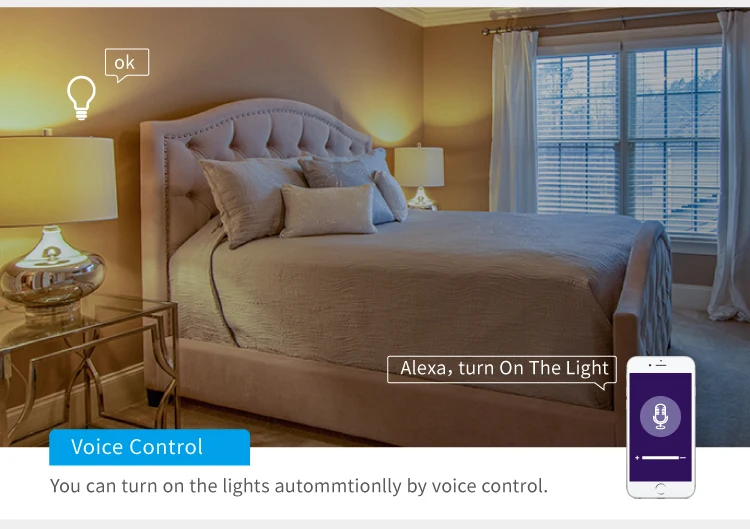 Tuya smart bulb wifi led e27 A60 rgb+cw alexa google home indoor use
