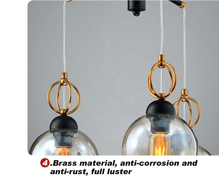 Paint Matt Black Antique Copper Suspended Best Selling Glass Lamp Shade Chandeliers