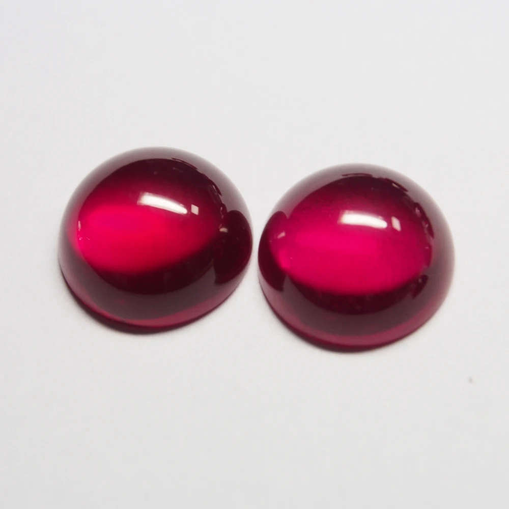 

flatback beads,20 Pieces, Red synthetic corundum gemstones
