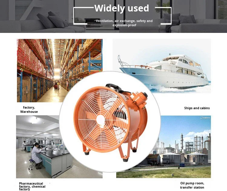 Axial Flow Fan, Explosion-proof, Portable, 220/380V, Steel - detail 16