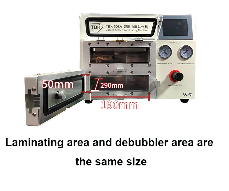 TBK 508A 5 in 1 LCD OCA curved screen glass vacuum laminating debubble machine for Samsung edge models