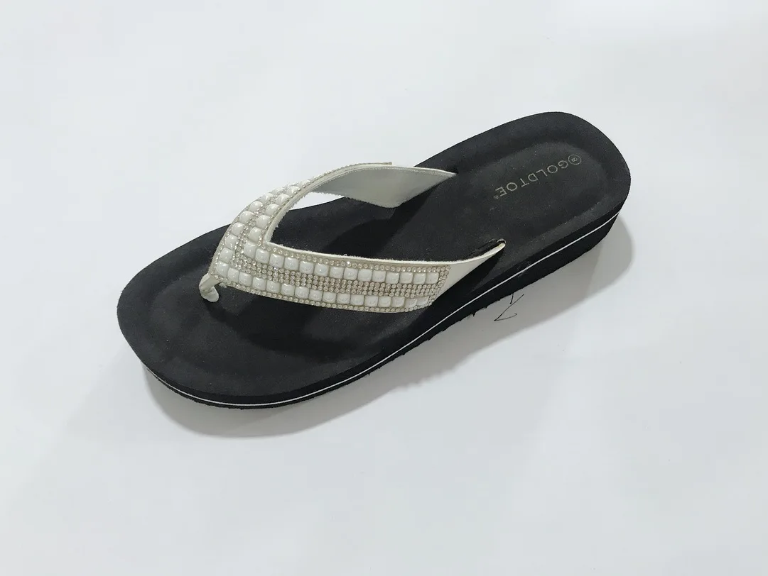 2024 Summer slippers New Fashion Lady High Heel Shoes Wedge Flip Flops