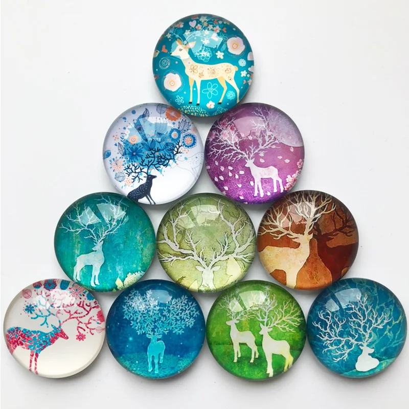 Factory Custom Crystal Glass Fridge Magnets Traditional Style Epoxy Rubber Sticker Daily Use Advertising Promotional Gift