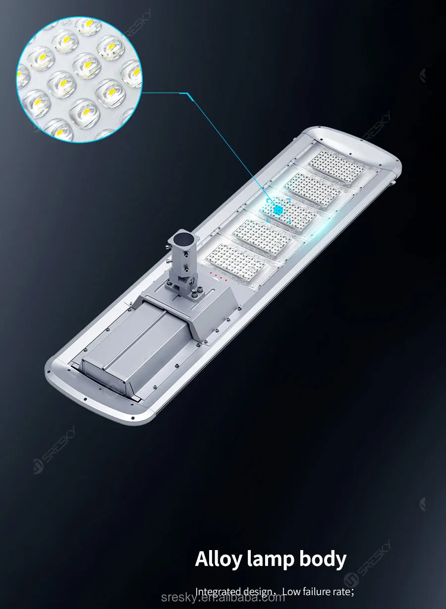 Integrated High Power 100W All In One Solar Street Light CRI70